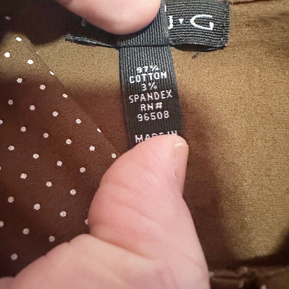 Y2K fang Brown polka dot blouse with ruffles and button-up front size large - Picture 13 of 14